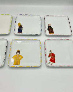 Lot de 6 assiettes en porcelaine