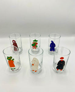 Lot De 6 Verres ' Costume Traditionnel Marocain'