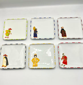 Lot de 6 assiettes en porcelaine