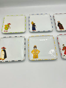 Lot de 6 assiettes en porcelaine