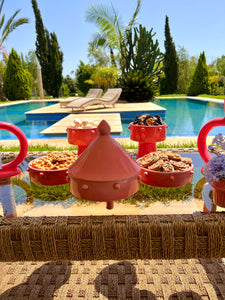 Tajine en céramique - Corail -